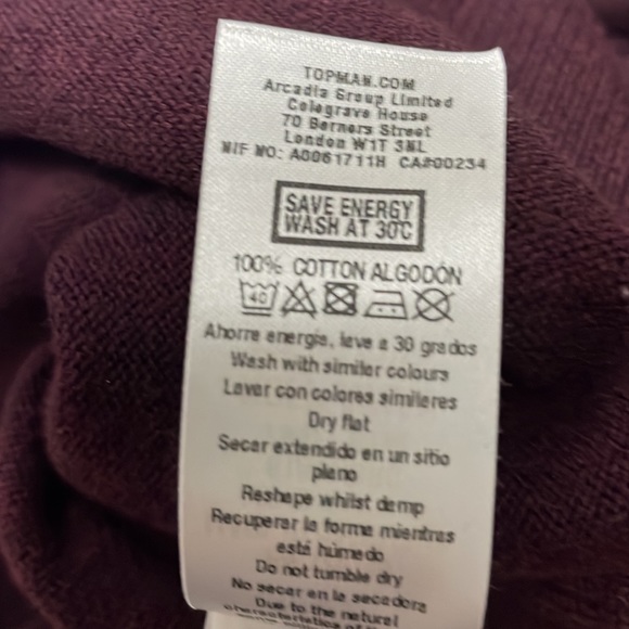 Topman 100% Cotton, Long Sleeve, 2 Buttons Men’s Sweater - Picture 6 of 6